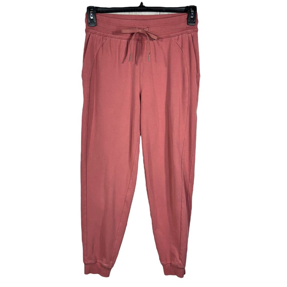 Lululemon SZ 6 Scuba French Terry Joggers Hi-Rise Stretch Pull-On Pockets Cuffed